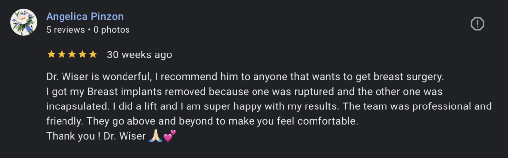 Breast Implants Removal NYC reviews